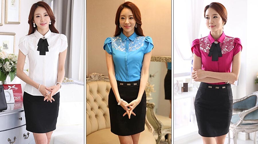 New arrivals 9th July 2015 4 new styles of women's office style shirts ...